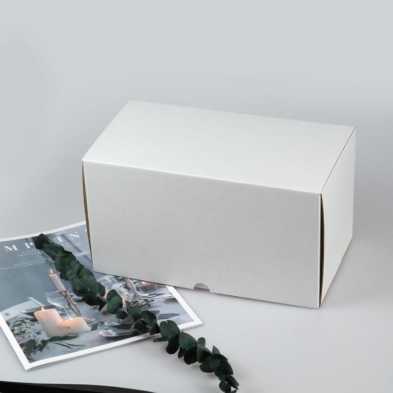 HESESOH 11x6x6 Inches Shipping Boxes Set of 20, White Corrugated Cardboard Box Literature Mailer for Packing Small Business - Image 5